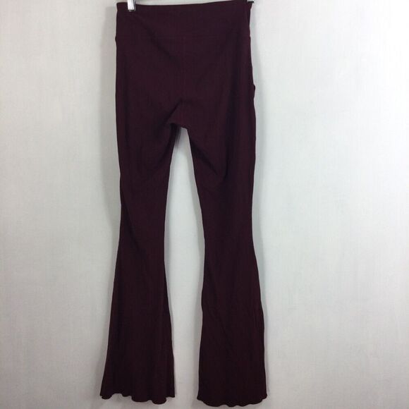 Outdoor Voices Leggings Superform Rib Flare Yoga Pants High Rise Active Burgundy - Picture 6 of 10